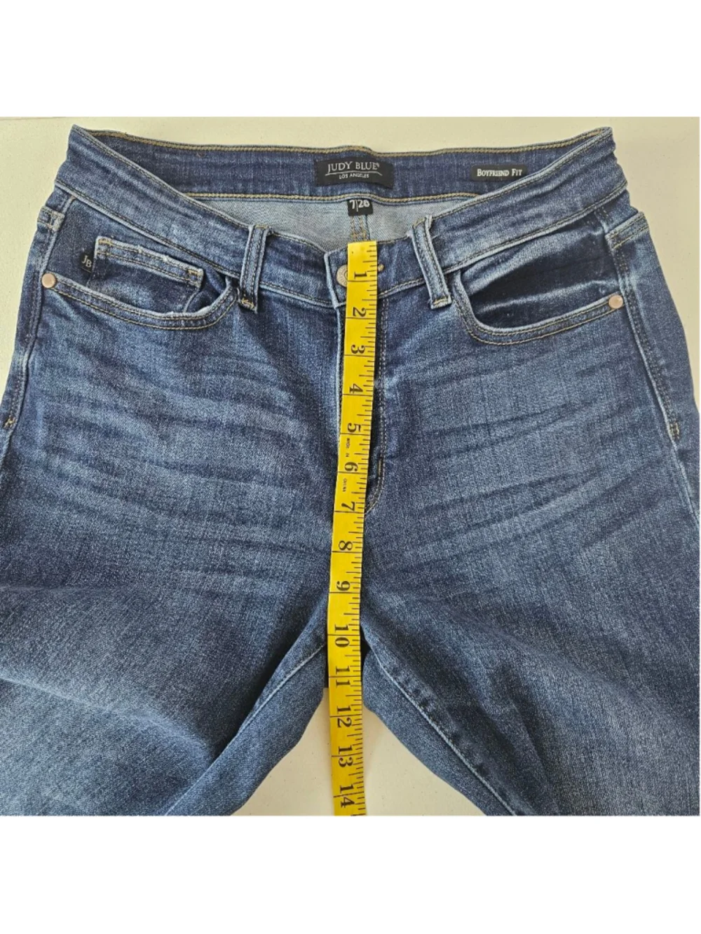 Judy Blue Boyfriend Fit Blue Jeans Size 7/28 stretchy - Picture 11 of 12